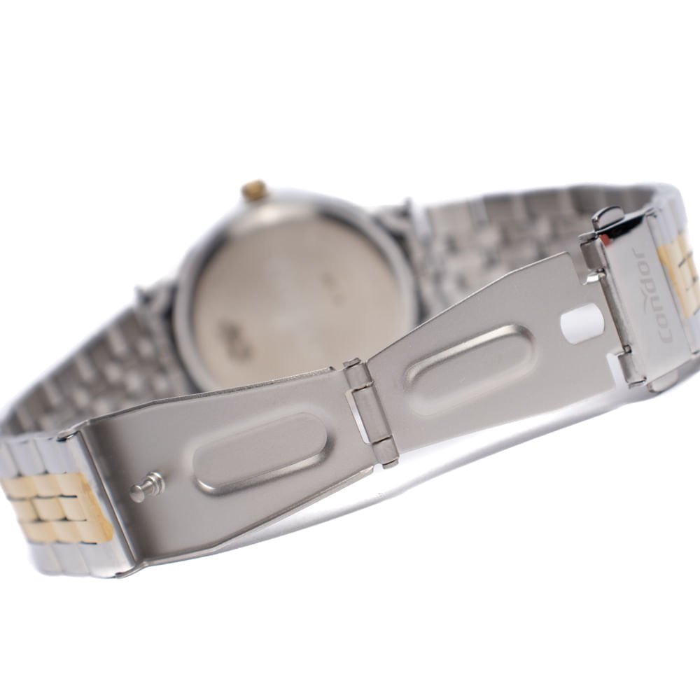 Relógio Feminino Condor Co2035nqr/K4k Estiloso Prata/Dourado Prata 2