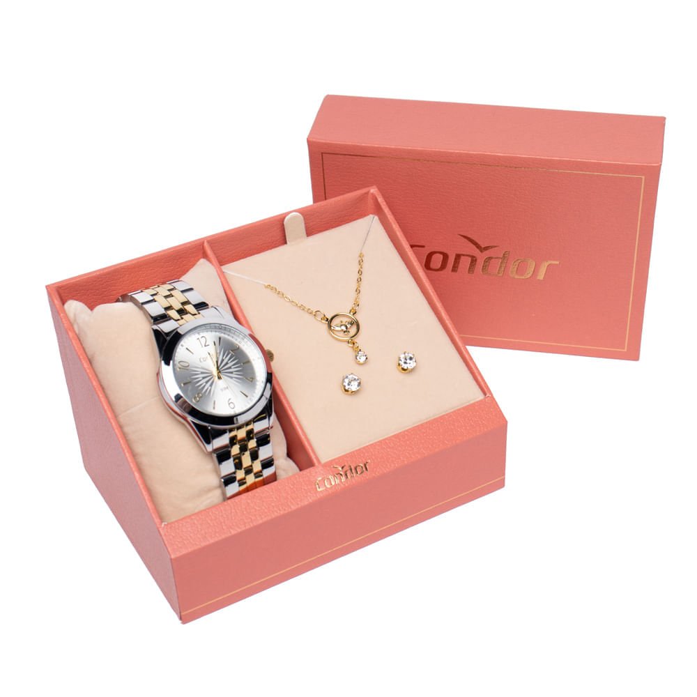 Relógio Feminino Condor Co2035nqr/K4k Estiloso Prata/Dourado Prata 4