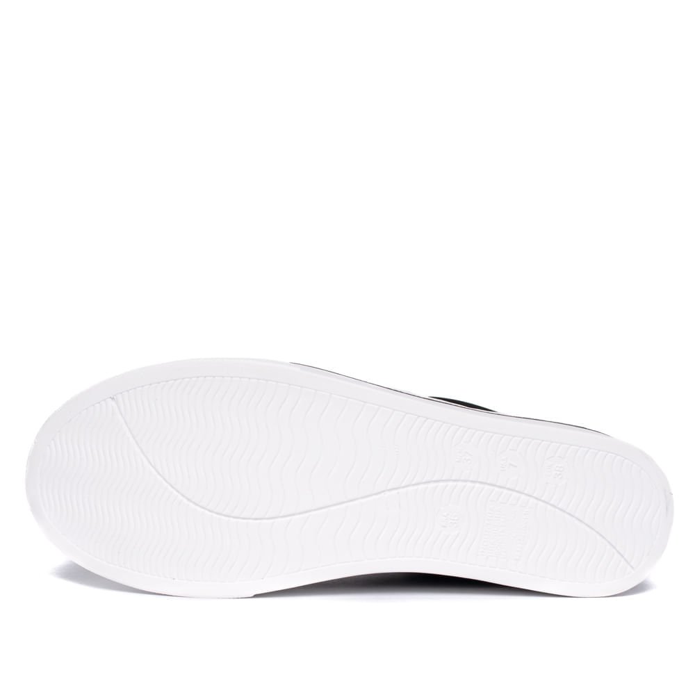 Tênis Feminino Via Marte Casual Flatform Preto/Branco Preto 2