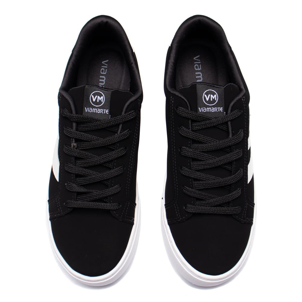 Tênis Feminino Via Marte Casual Flatform Preto/Branco Preto 4