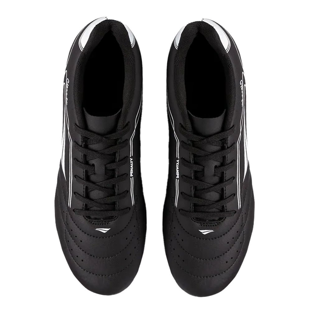 Chuteira Masculina Penalty Campo Classic Y-1 Preto/Branco Preto 4