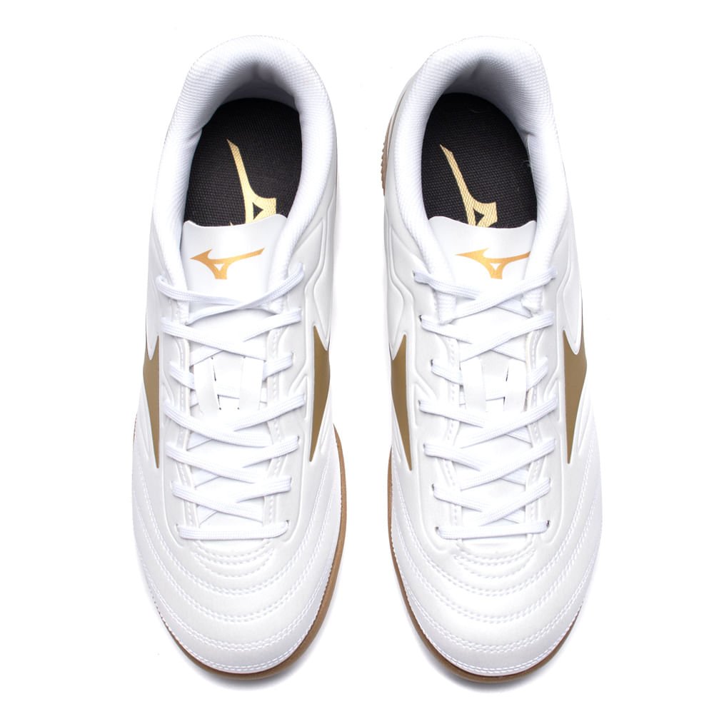 Chuteira Futsal Mizuno Regent Club Esportivo Branco/Dourado Branco 4