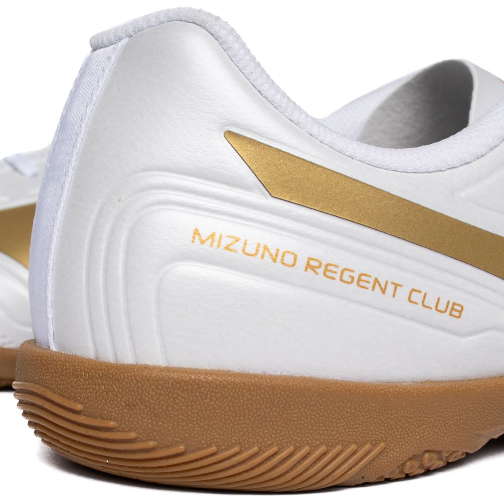 Chuteira Futsal Mizuno Regent Club Esportivo Branco/Dourado Branco 5