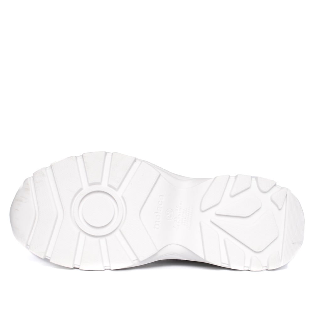 Tênis Feminino Moleca Plataforma Strass Branco Branco 2