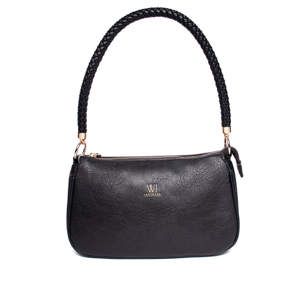 Bolsa Feminina Wj Alça Trançada Pequena Preto