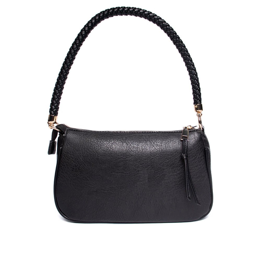 Bolsa Feminina Wj Alça Trançada Pequena Preto Preto 2