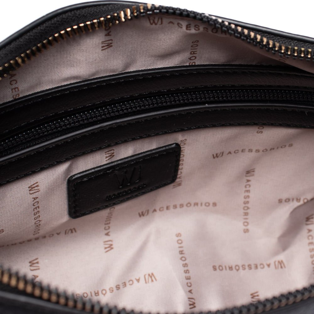 Bolsa Feminina Wj Alça Trançada Pequena Preto Preto 5