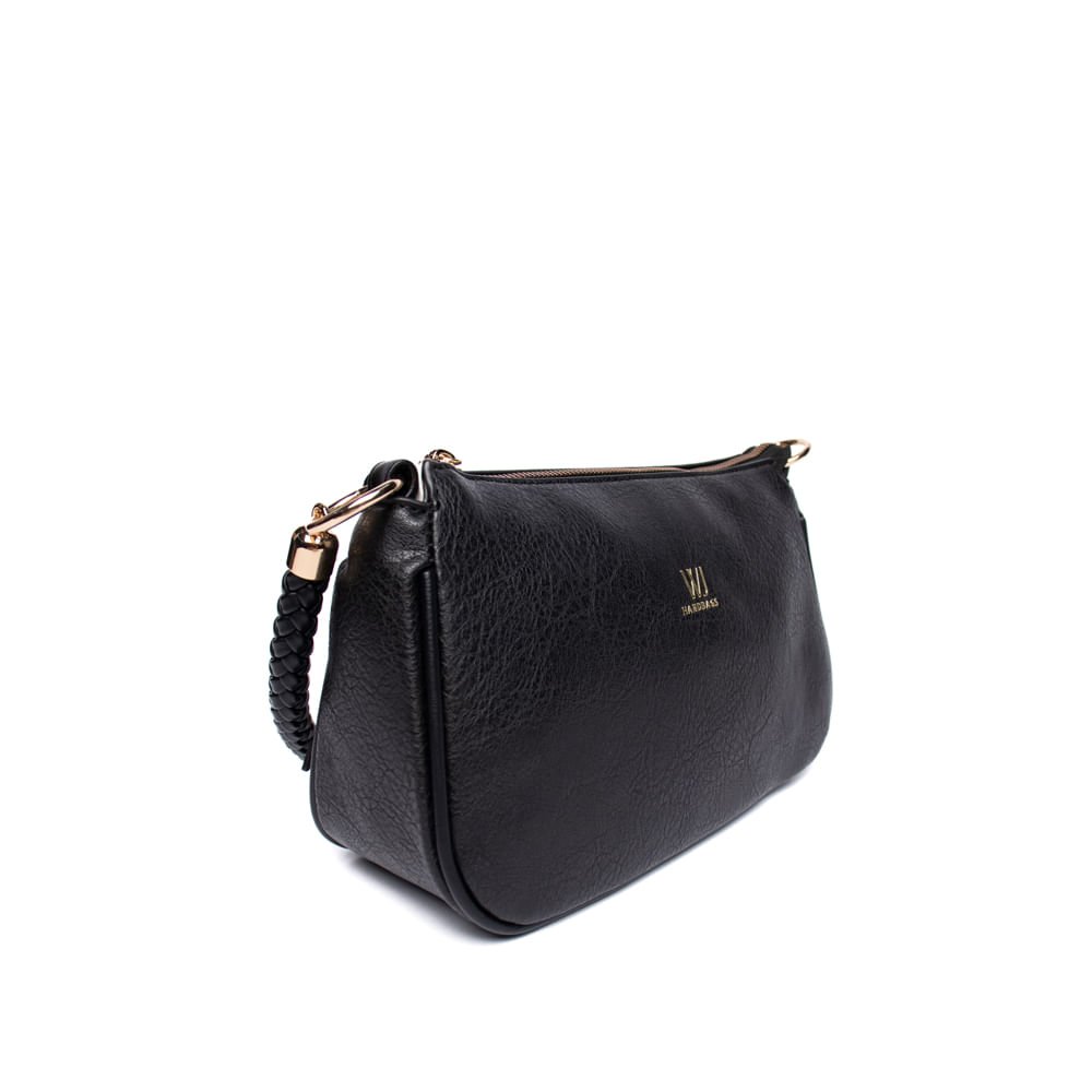Bolsa Feminina Wj Alça Trançada Pequena Preto Preto 6
