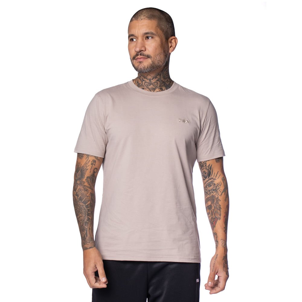 Camiseta Masculina Fila Regular Classic Caqui