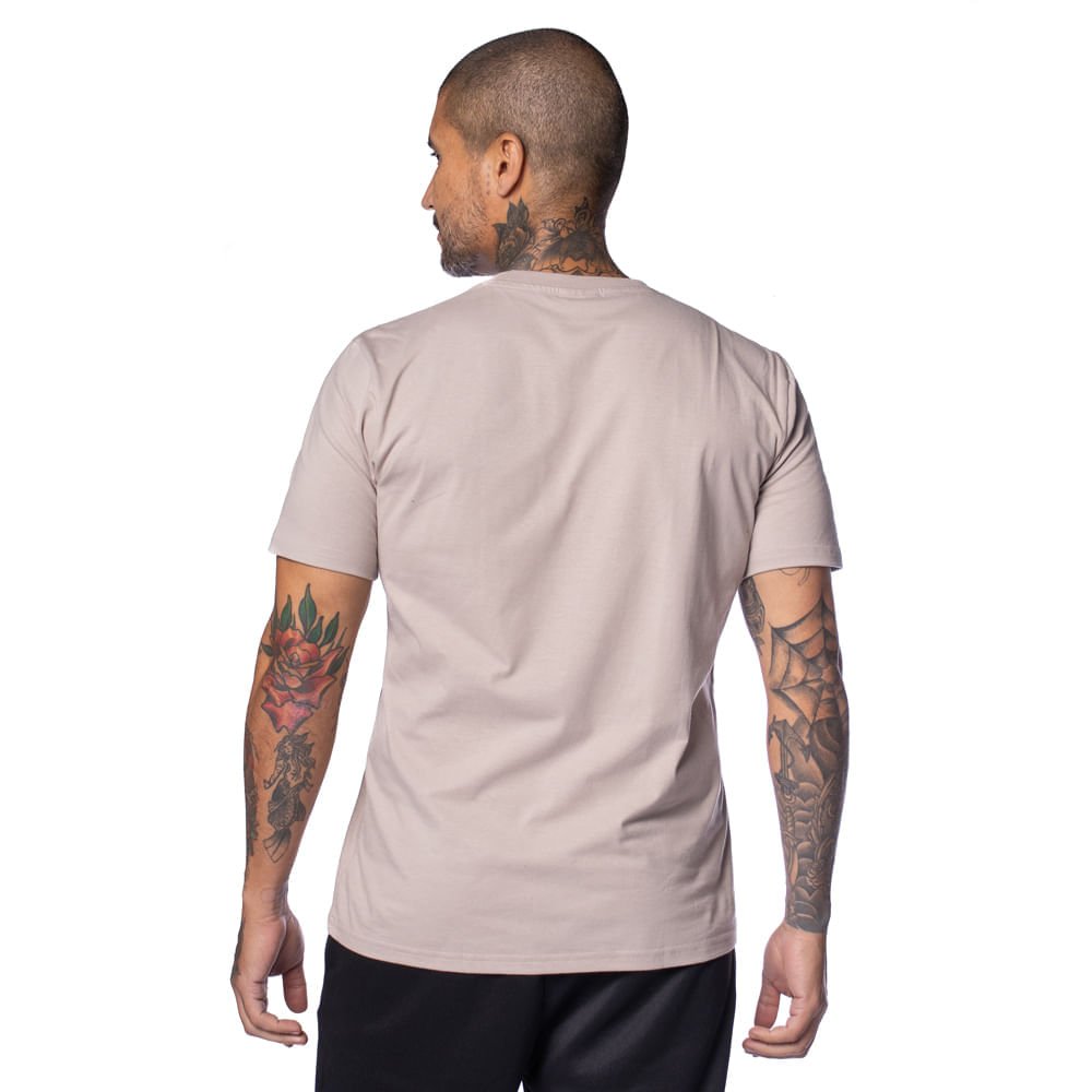 Camiseta Masculina Fila Regular Classic Caqui Bege 4
