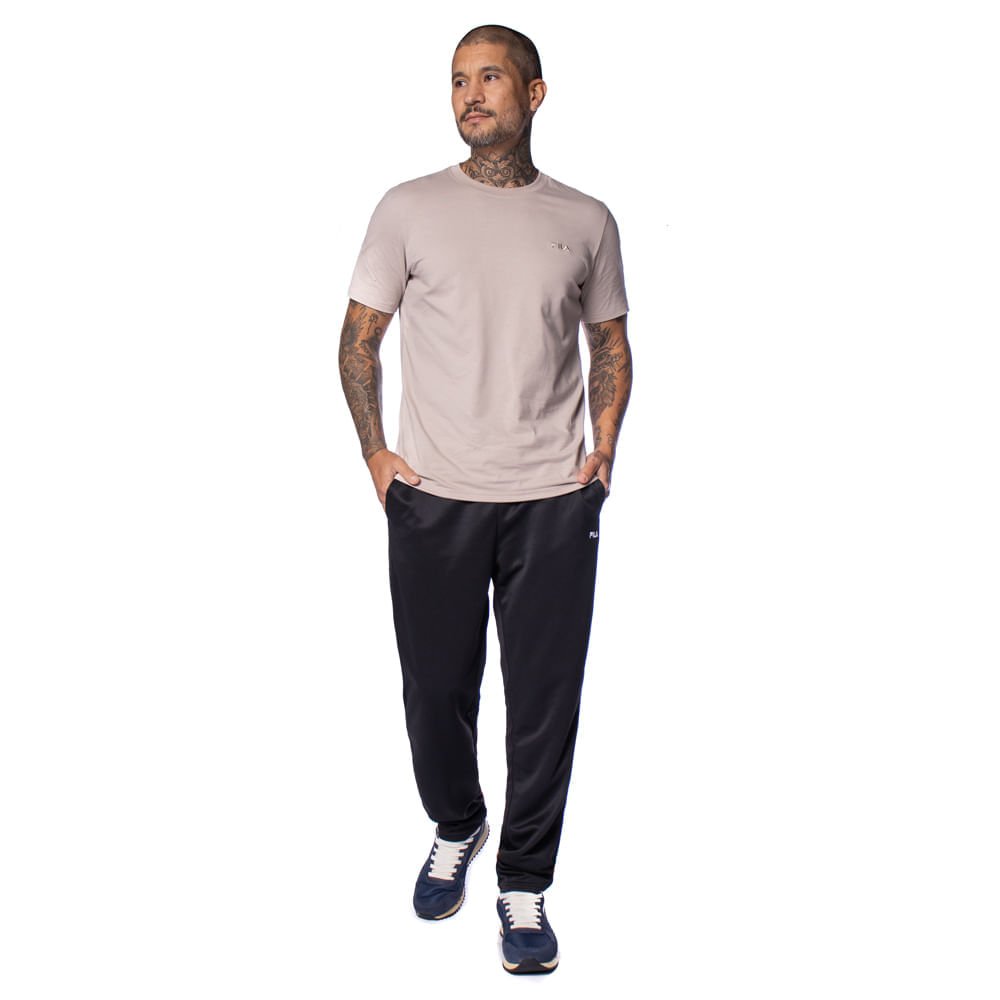 Camiseta Masculina Fila Regular Classic Caqui Bege 5