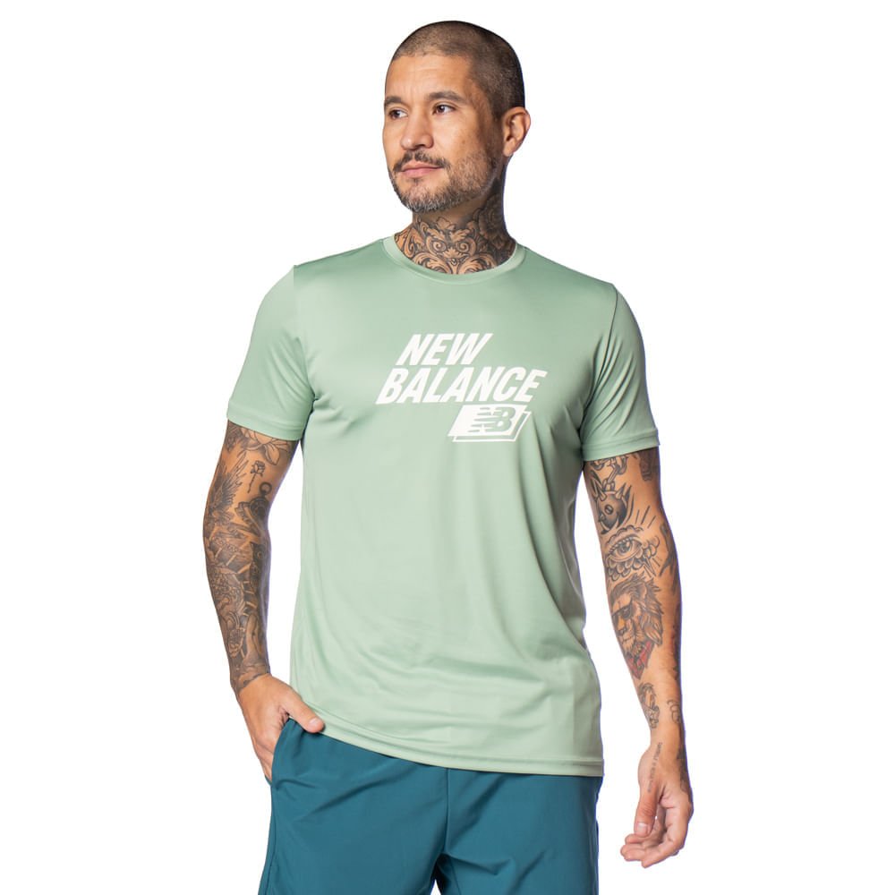 Camiseta Masculina New Balance Sport Graphic Verde