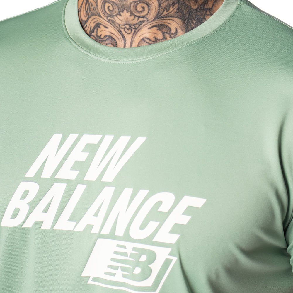 Camiseta Masculina New Balance Sport Graphic Verde Verde 3
