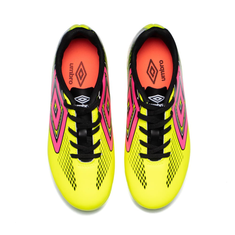 Chuteira Campo Infantil Umbro Pro 5 Fast Ii Jr Verde Limão Verde 4