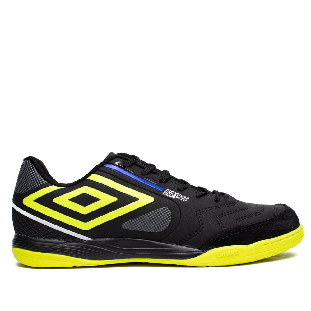 Chuteira Futsal Umbro Pro 5 Bump Club Preto/Verde