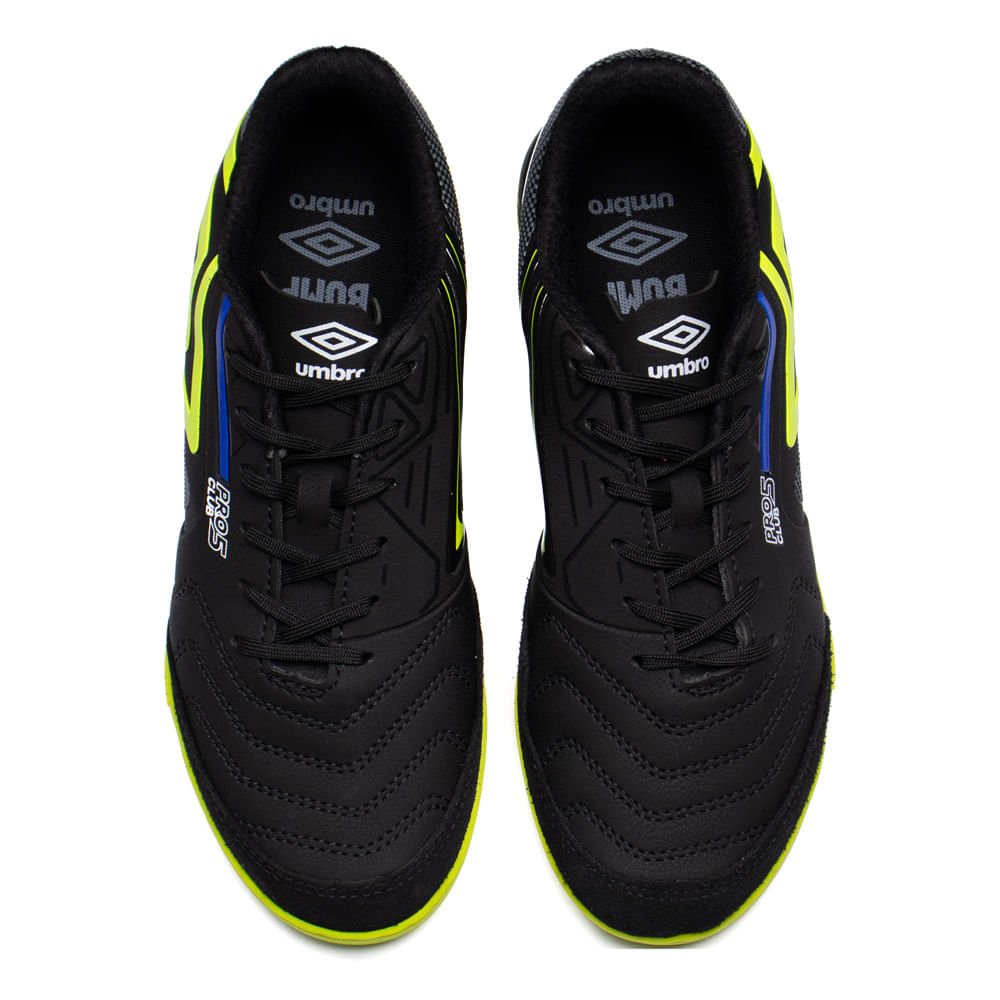 Chuteira Futsal Umbro Pro 5 Bump Club Preto/Verde Preto 4
