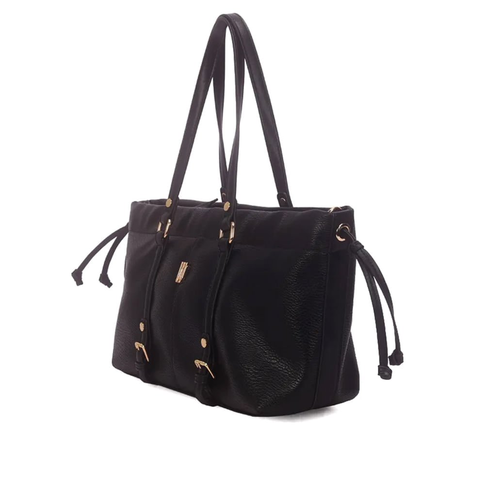 Bolsa Feminina Wj Tote Fivelas Preto Preto 3