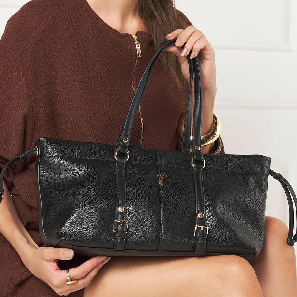 Bolsa Feminina Wj Tote Fivelas Preto Preto 5
