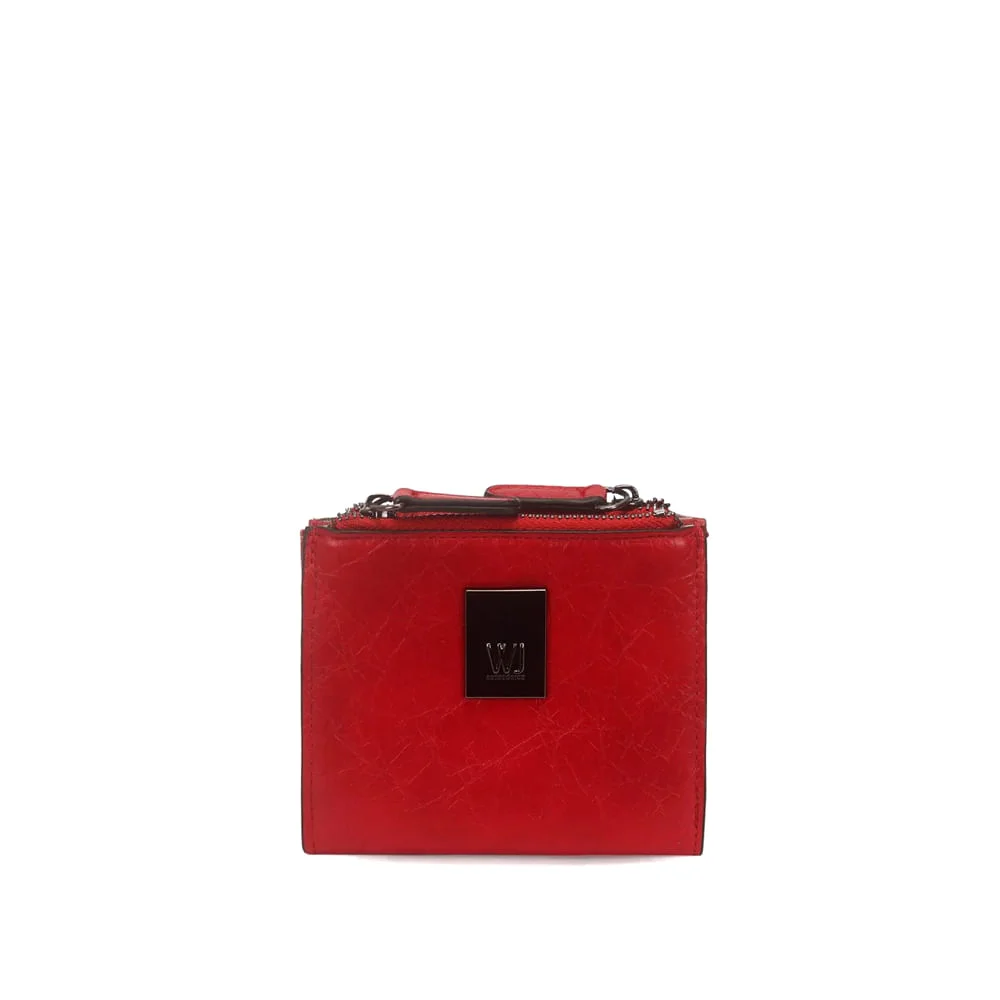 Carteira Feminina Wj Pequena Texturizada Vermelho Vermelho 5