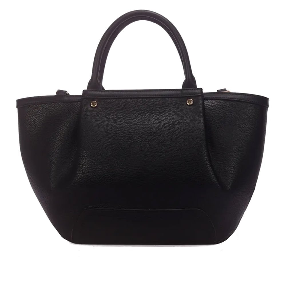 Bolsa Feminina Wj Tote Pregas Grande Preto Preto 2