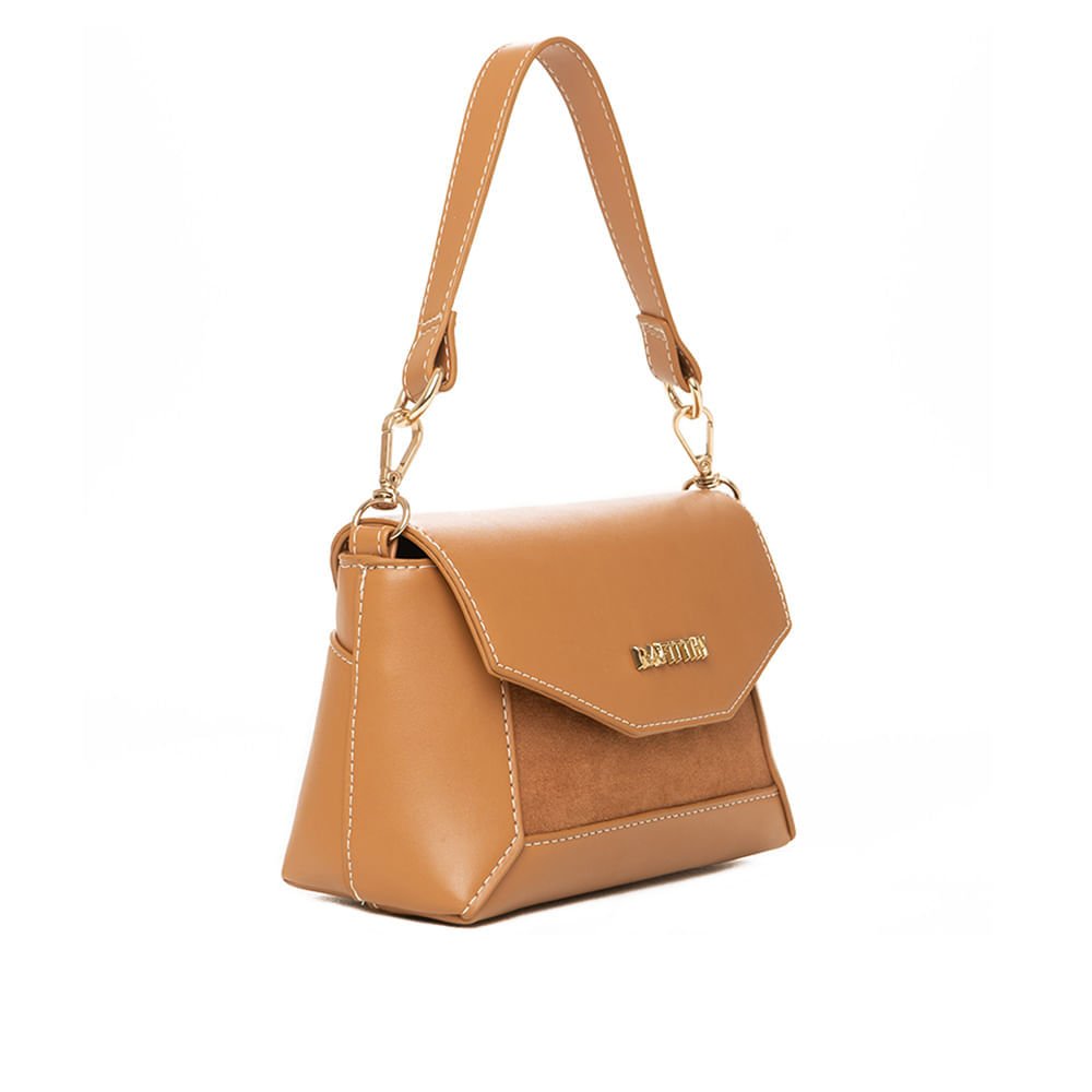 Bolsa Feminina Rafitthy Transversal Mini Flap Caramelo Marrom 3