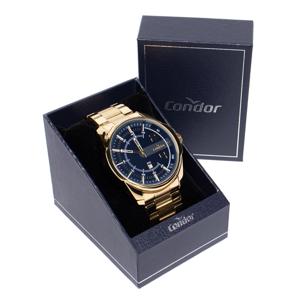 Relógio Masculino Condor Co2115nce/4a Speed Robusto Dourado Dourado 5