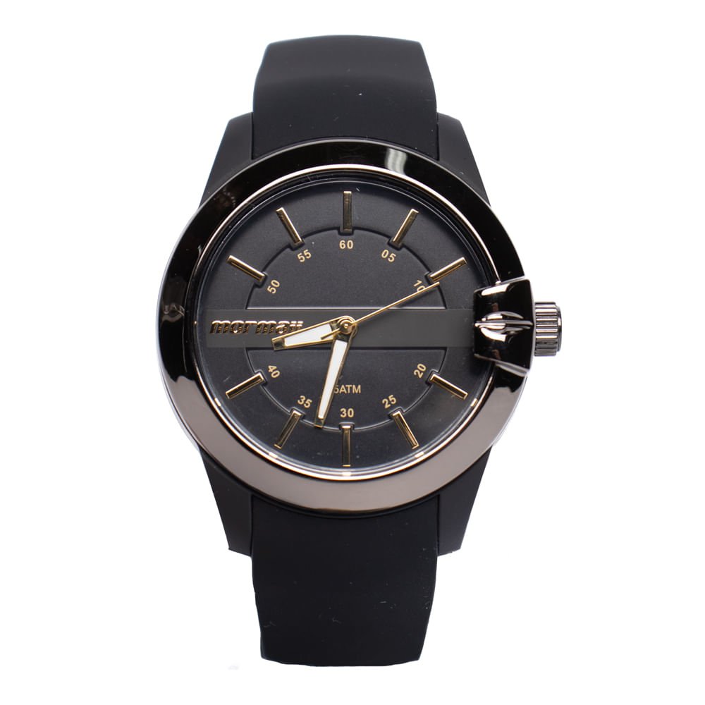 Relógio Masculino Mormaii Mopc21jah/8p Preto/Dourado