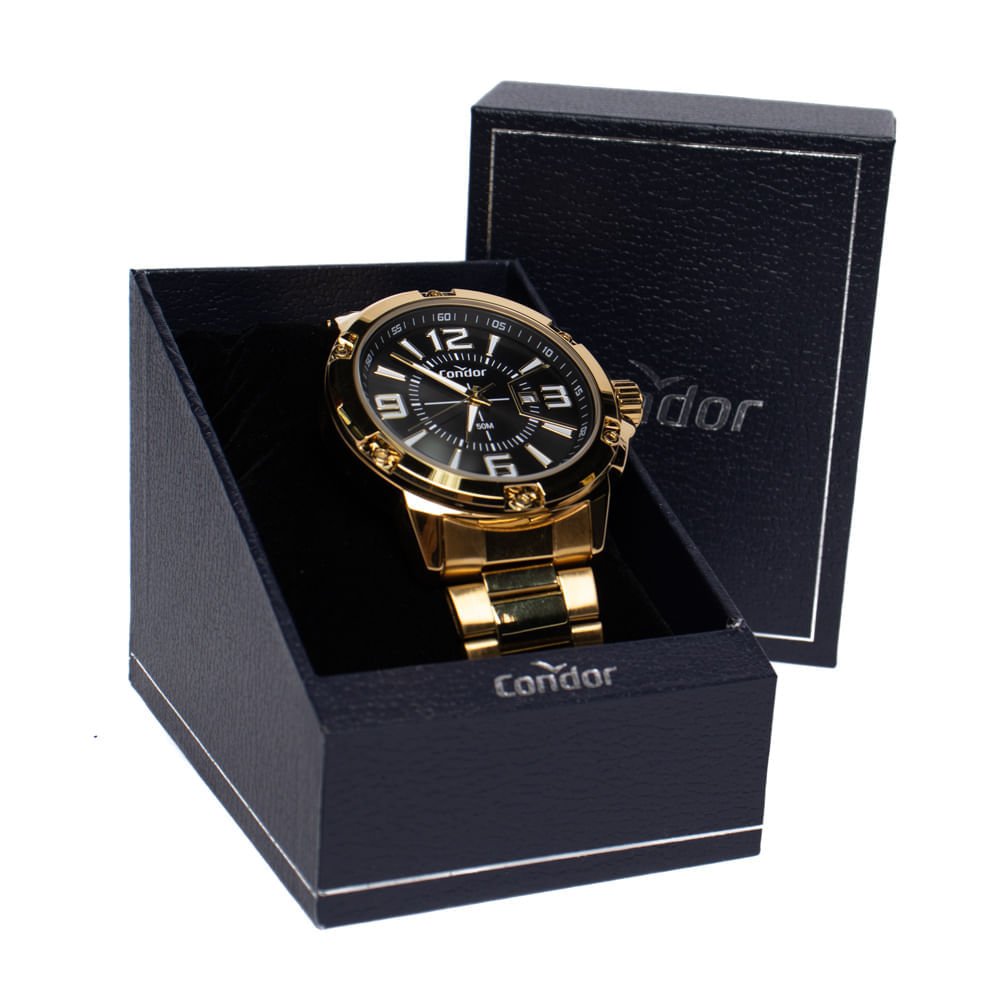 Relógio Masculino Condor Co2115ndx/4d Esportivo Dourado Dourado 5