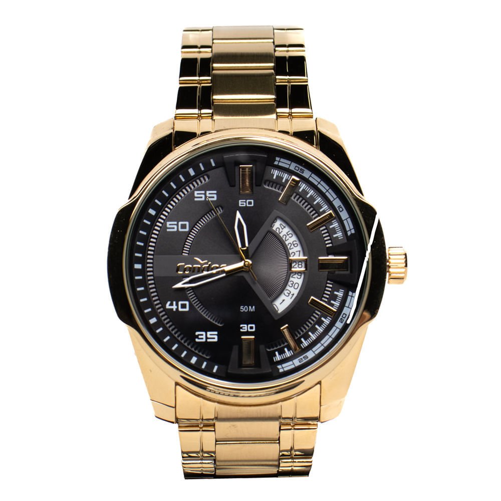 Relógio Masculino Condor Co2115nby/4p Esportivo Dourado