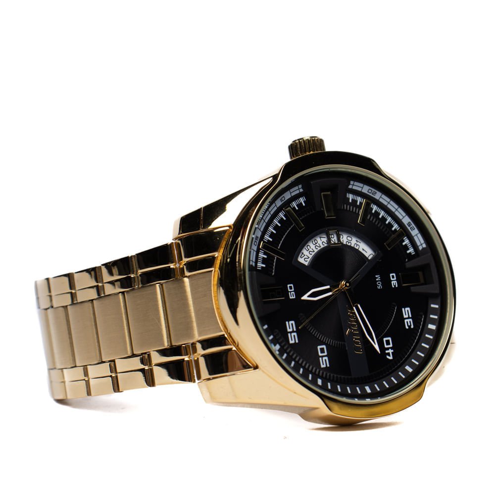 Relógio Masculino Condor Co2115nby/4p Esportivo Dourado Dourado 4
