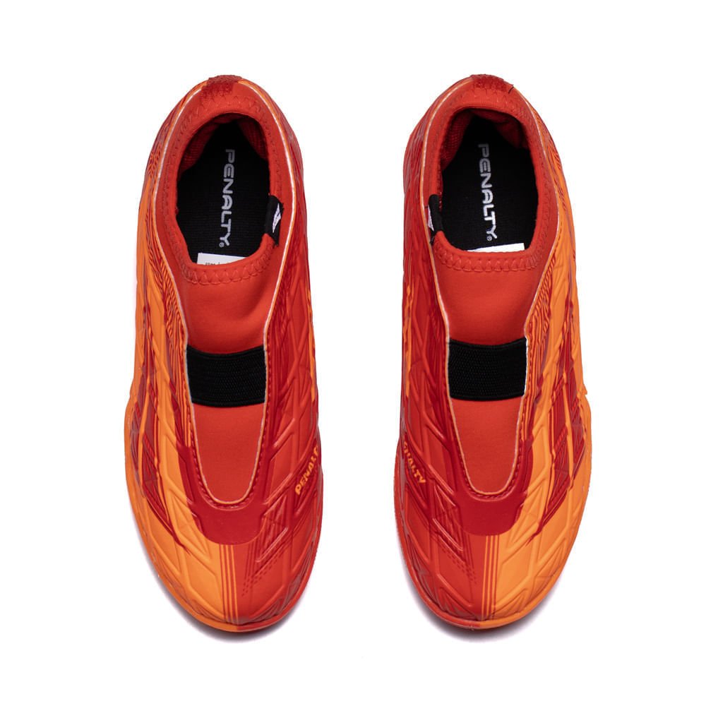 Chuteira Futsal Infantil Penalty RX Y5 Lock Vermelho/Laranja Vermelho 4