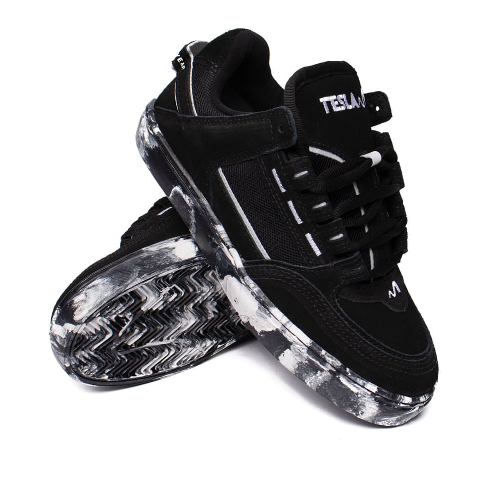 Tênis Masculino Tesla Coil Black Reflect Mesclado Preto Preto 5