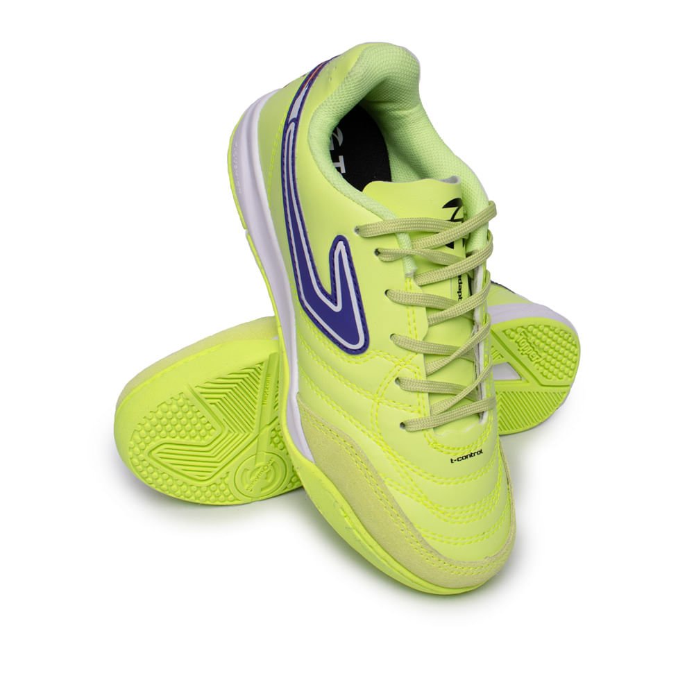 Chuteira Futsal Infantil Topper Maestro Club V Verde Neon Verde 5