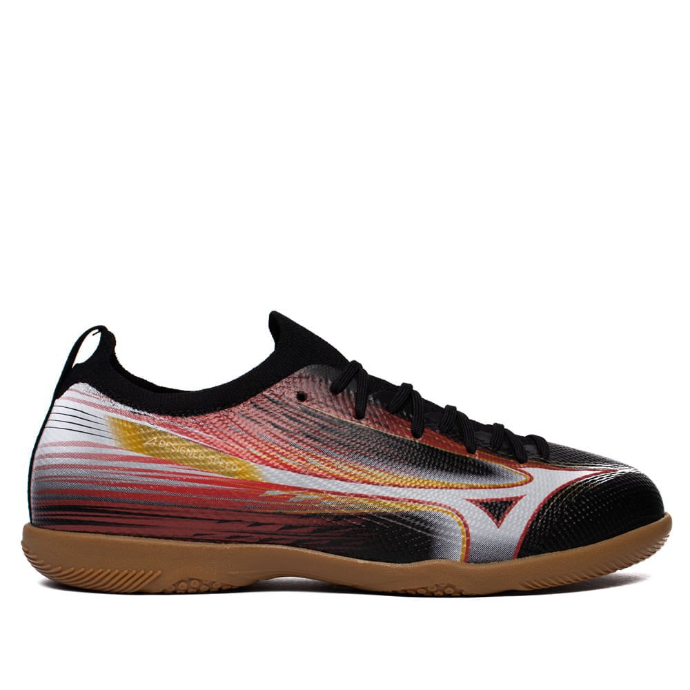 Chuteira Futsal Mizuno Alpha Club In Preto/Vermelho