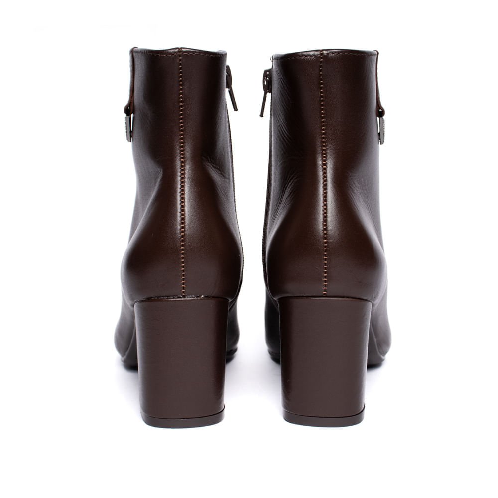 Bota Feminina Via Marte Bico Fino Couro Marrom Marrom 3
