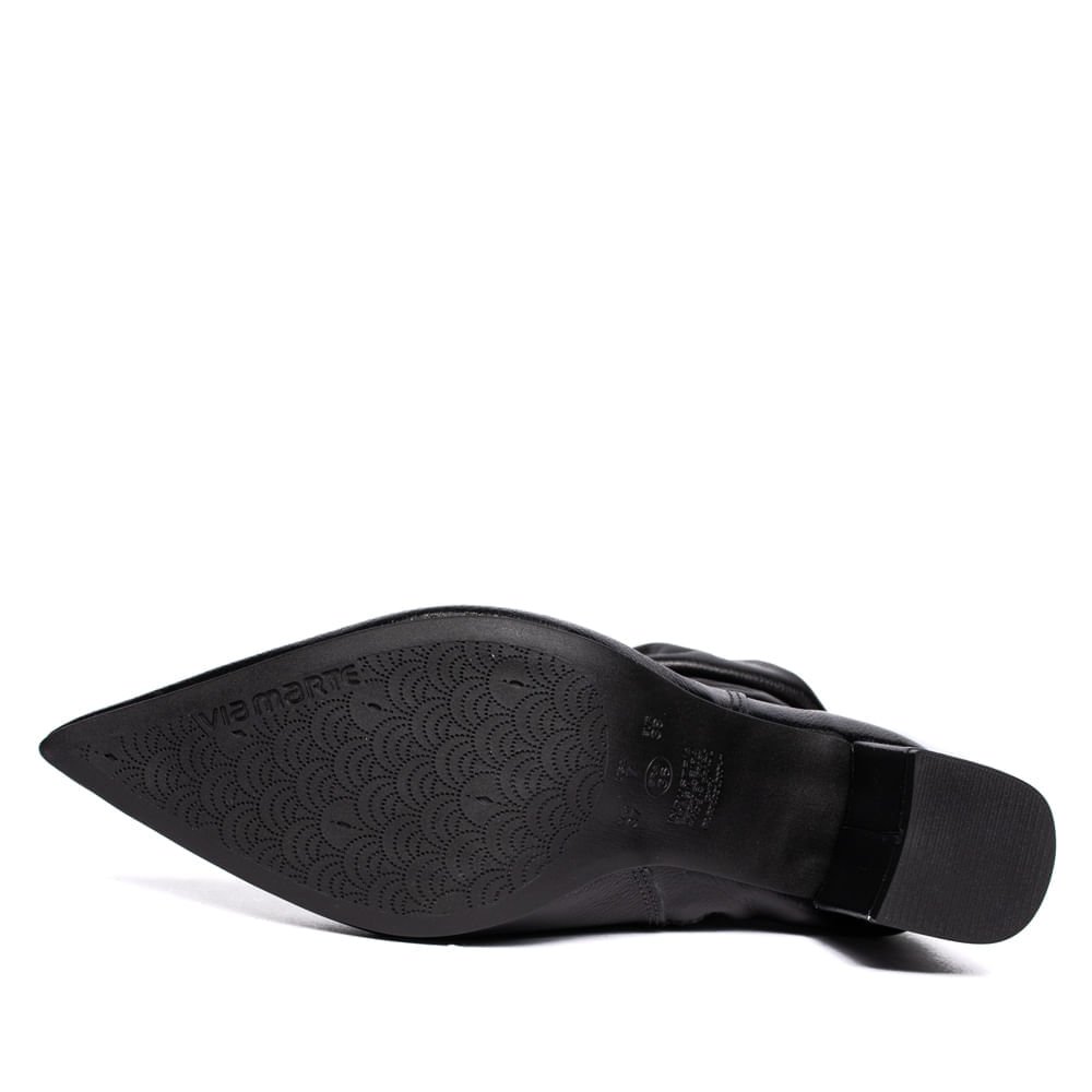 Bota Feminina Via Marte Slouchy Cano Médio Preto Preto 2