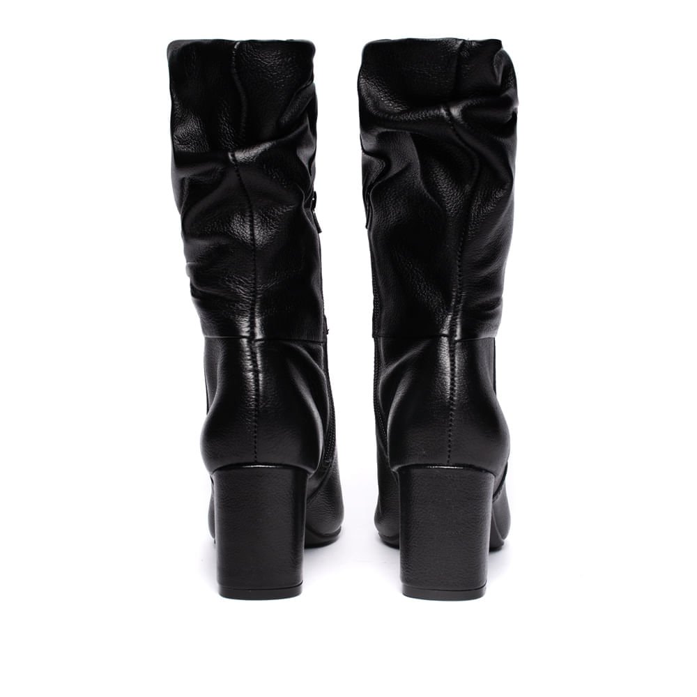Bota Feminina Via Marte Slouchy Cano Médio Preto Preto 3