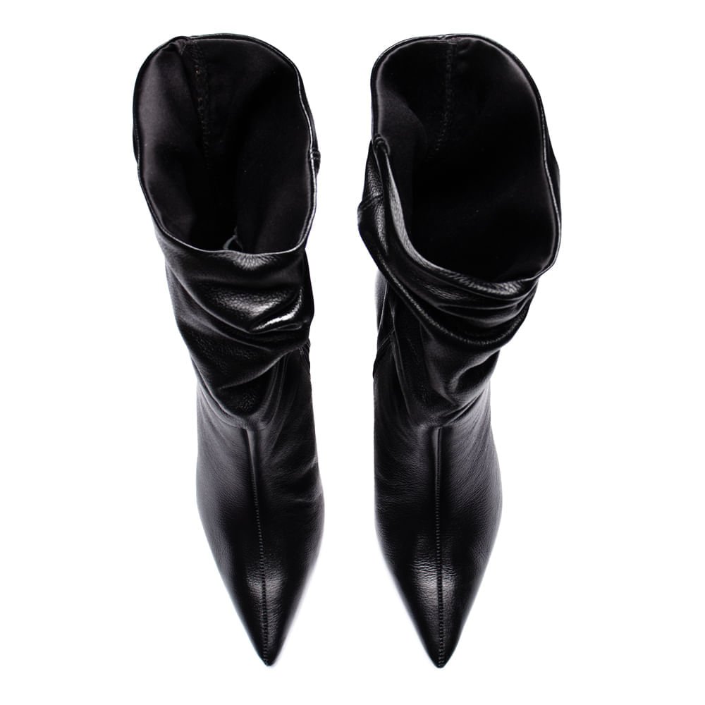 Bota Feminina Via Marte Slouchy Cano Médio Preto Preto 4