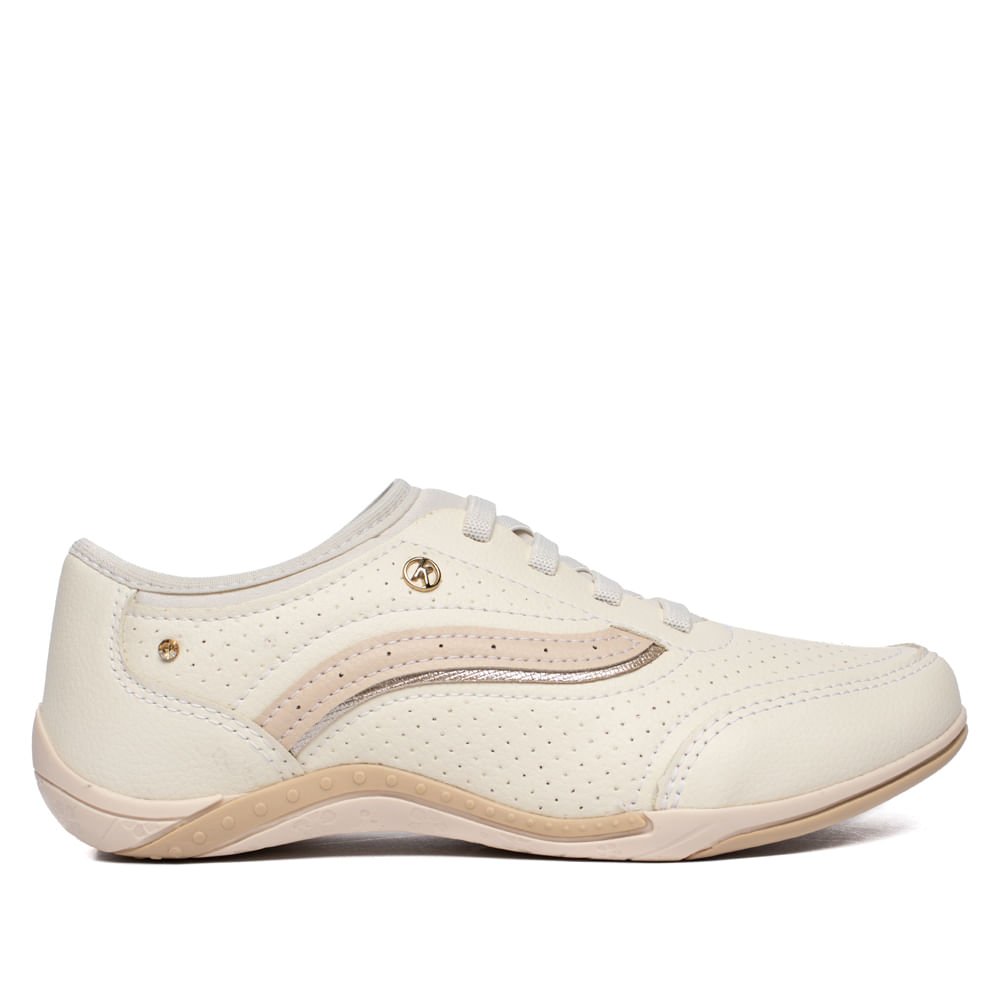Tênis Feminino Kolosh Calce Fácil Casual Bege Claro