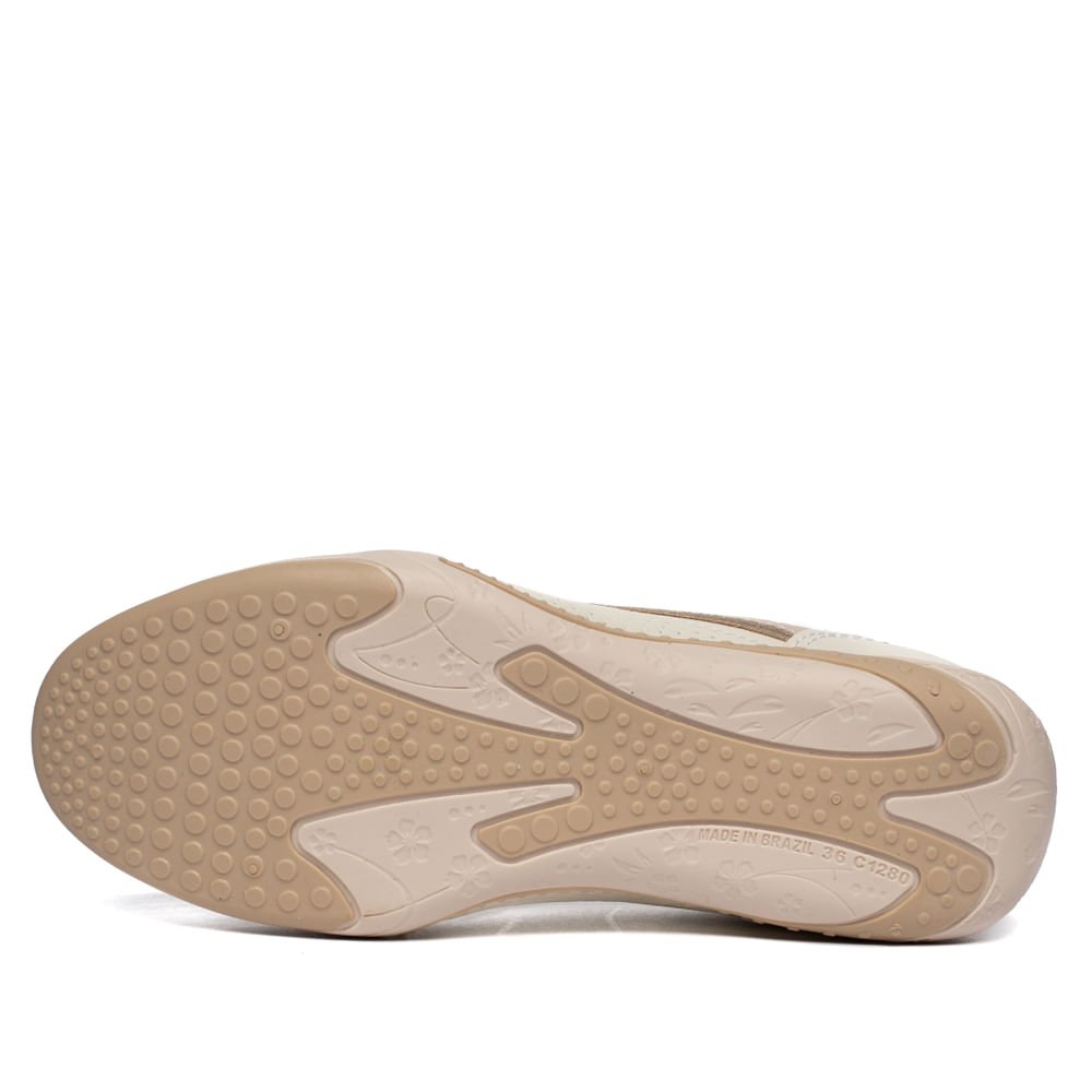 Tênis Feminino Kolosh Calce Fácil Casual Bege Claro Bege 2