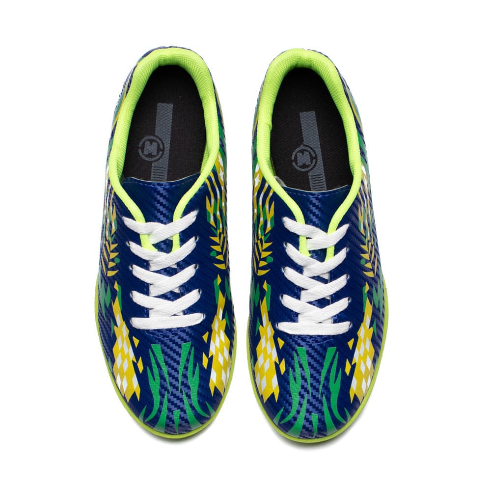 Chuteira Infantil Molekinho Futsal Seleção Azul/Amarelo Azul 4
