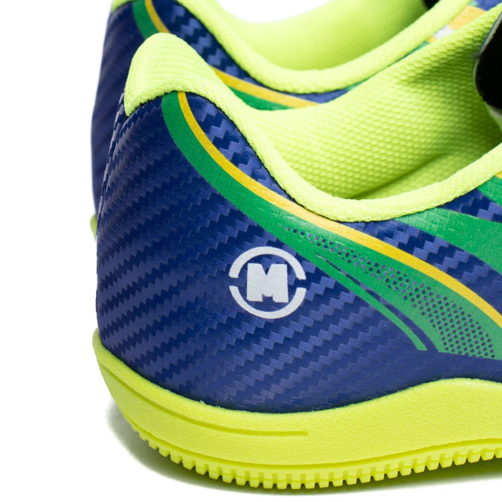 Chuteira Infantil Molekinho Futsal Seleção Azul/Amarelo Azul 6