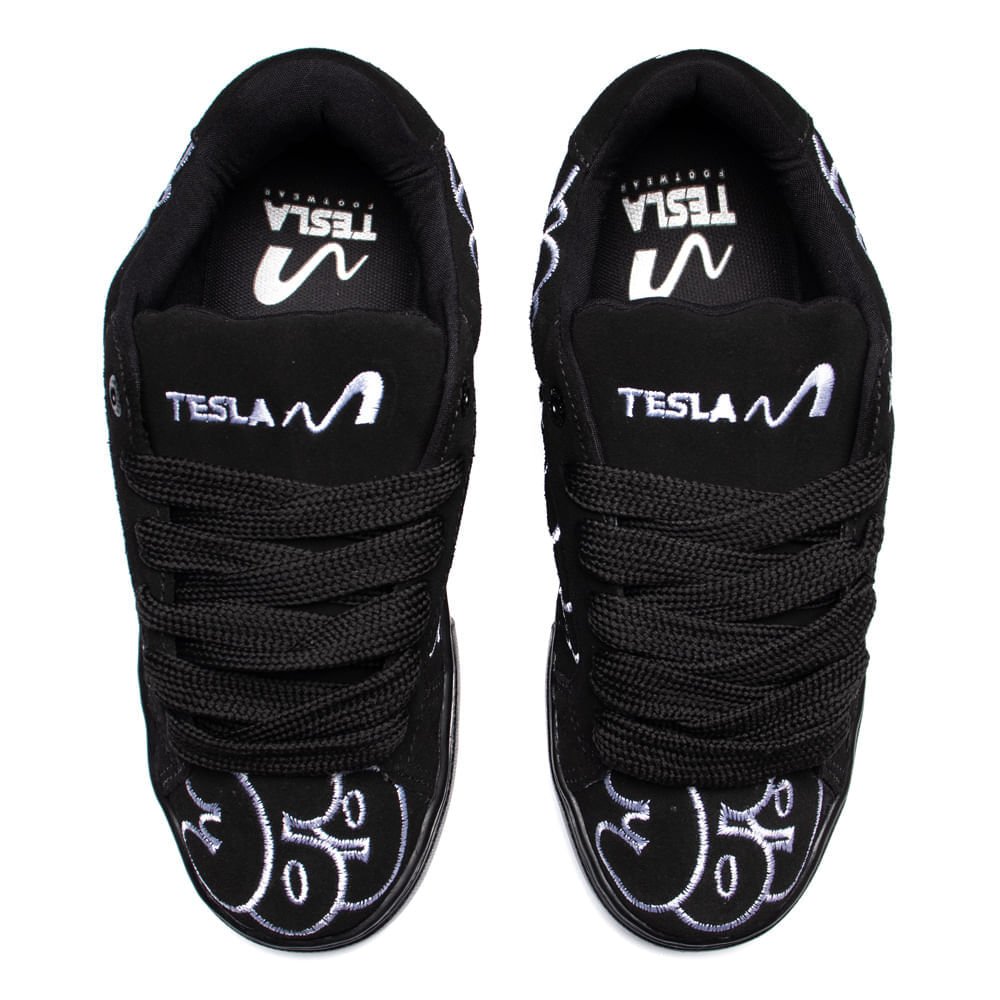 Tênis Masculino Tesla Hertz Black Art Preto Preto 4