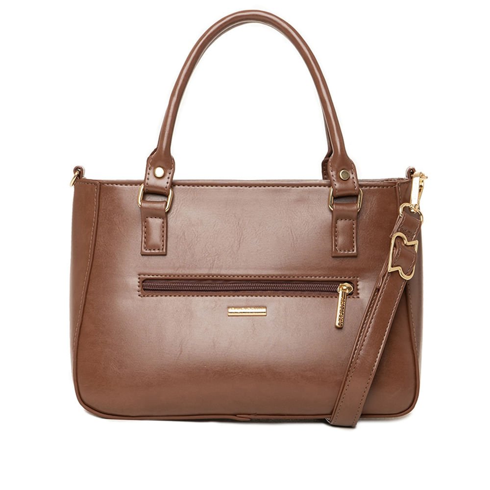 Bolsa Feminina Rafitthy Bolso Frontal Flor Marrom Marrom 4