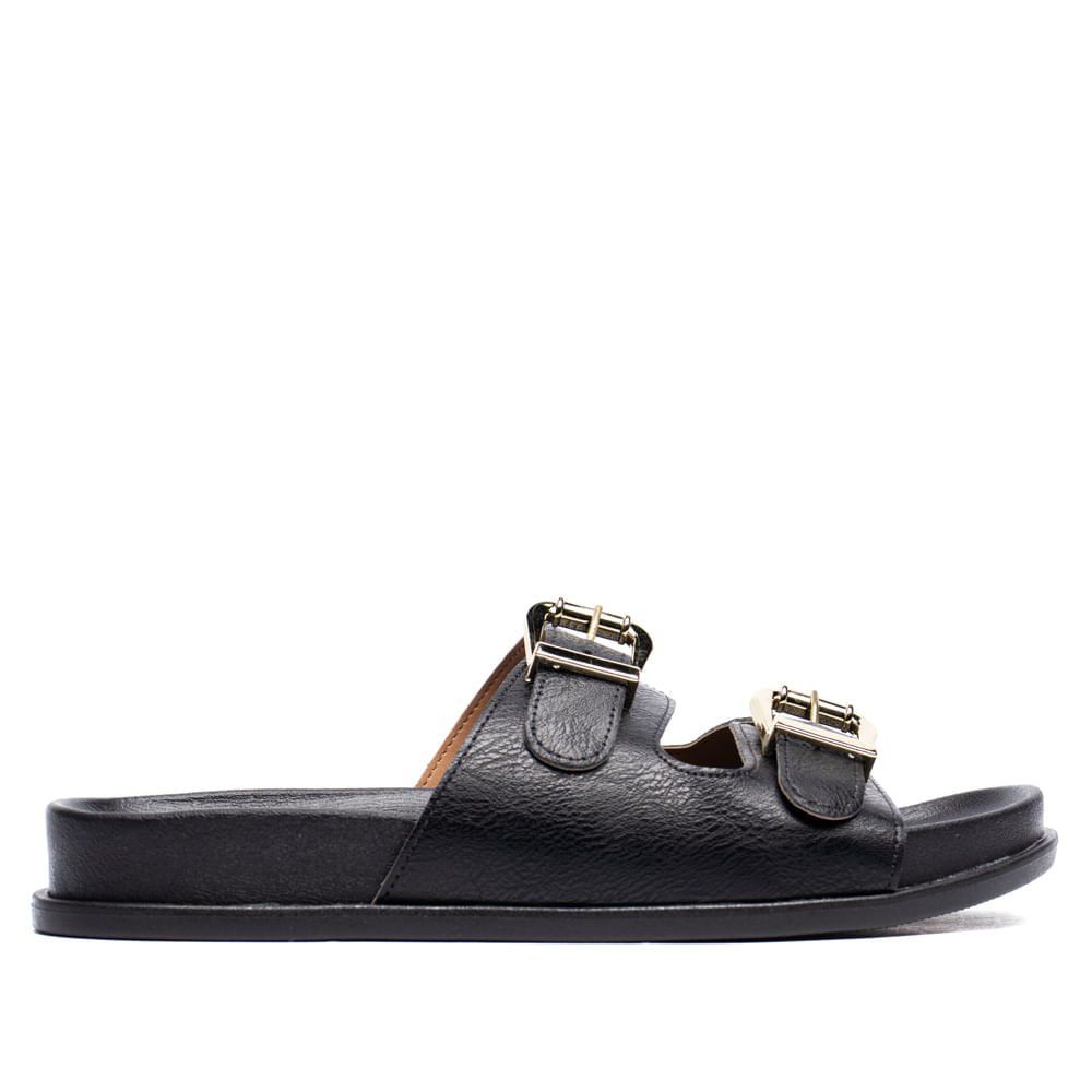 Chinelo Feminino Vizzano Fivelas Preto Preto 4