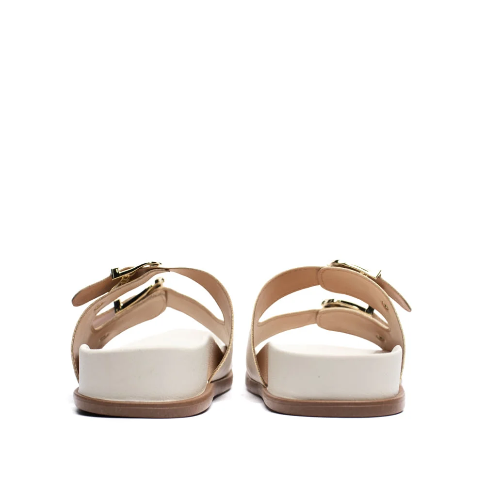 Chinelo Feminino Vizzano Fivelas Off White Bege 3