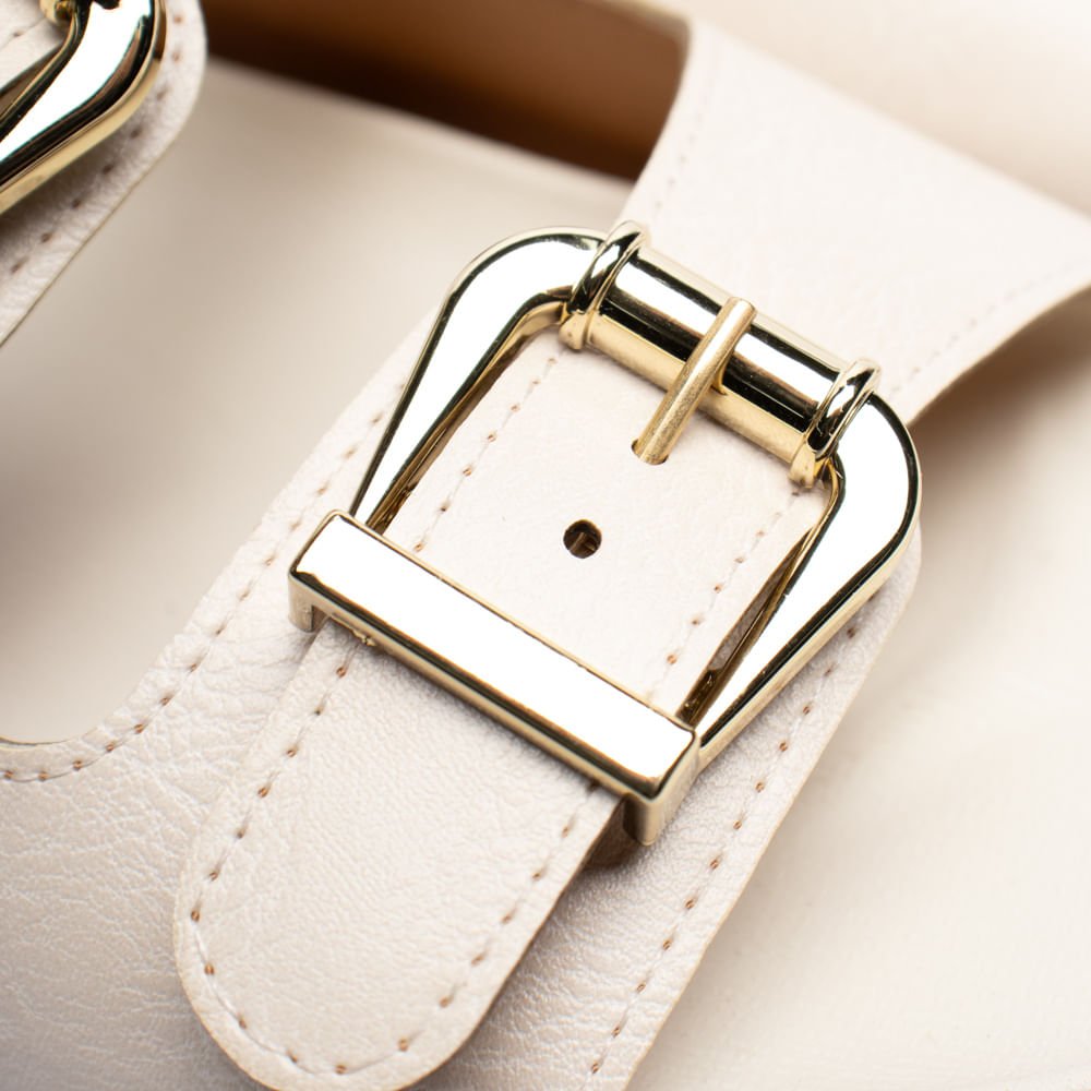 Chinelo Feminino Vizzano Fivelas Off White Bege 5