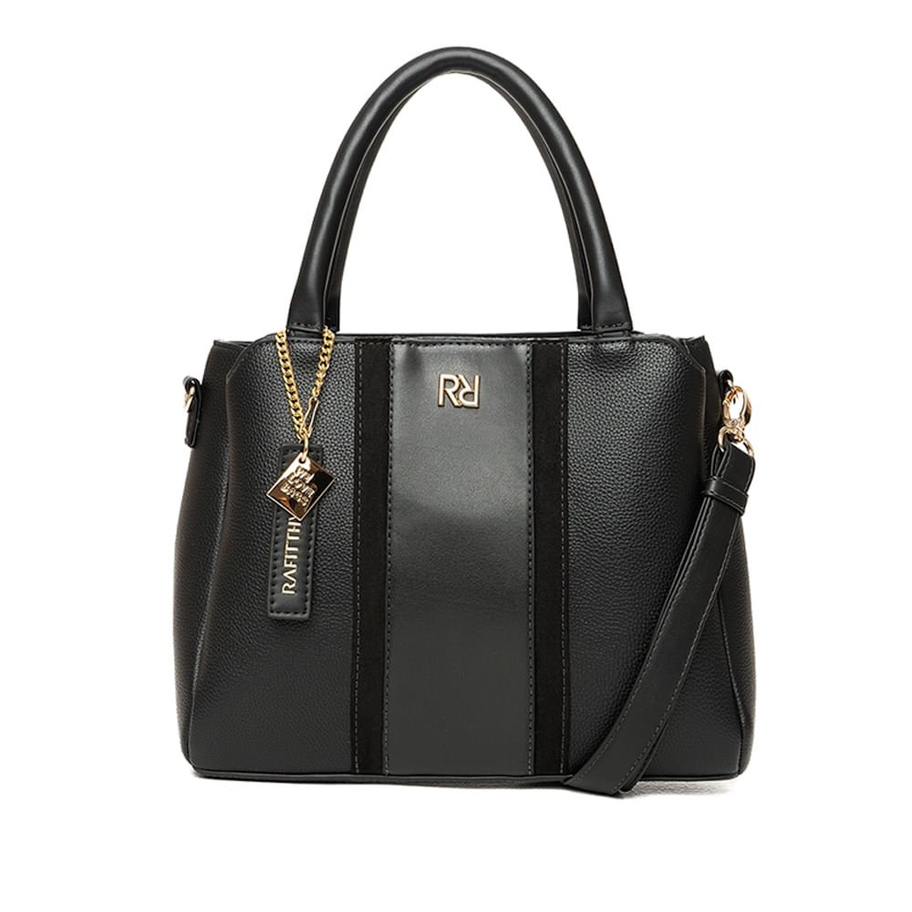 Bolsa Feminina Rafitthy Tote Divisórias Média Preto