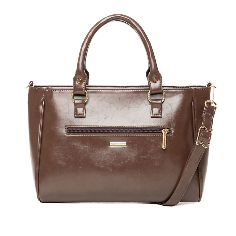 Bolsa Feminina Rafitthy Média Pingente Marrom Marrom 4