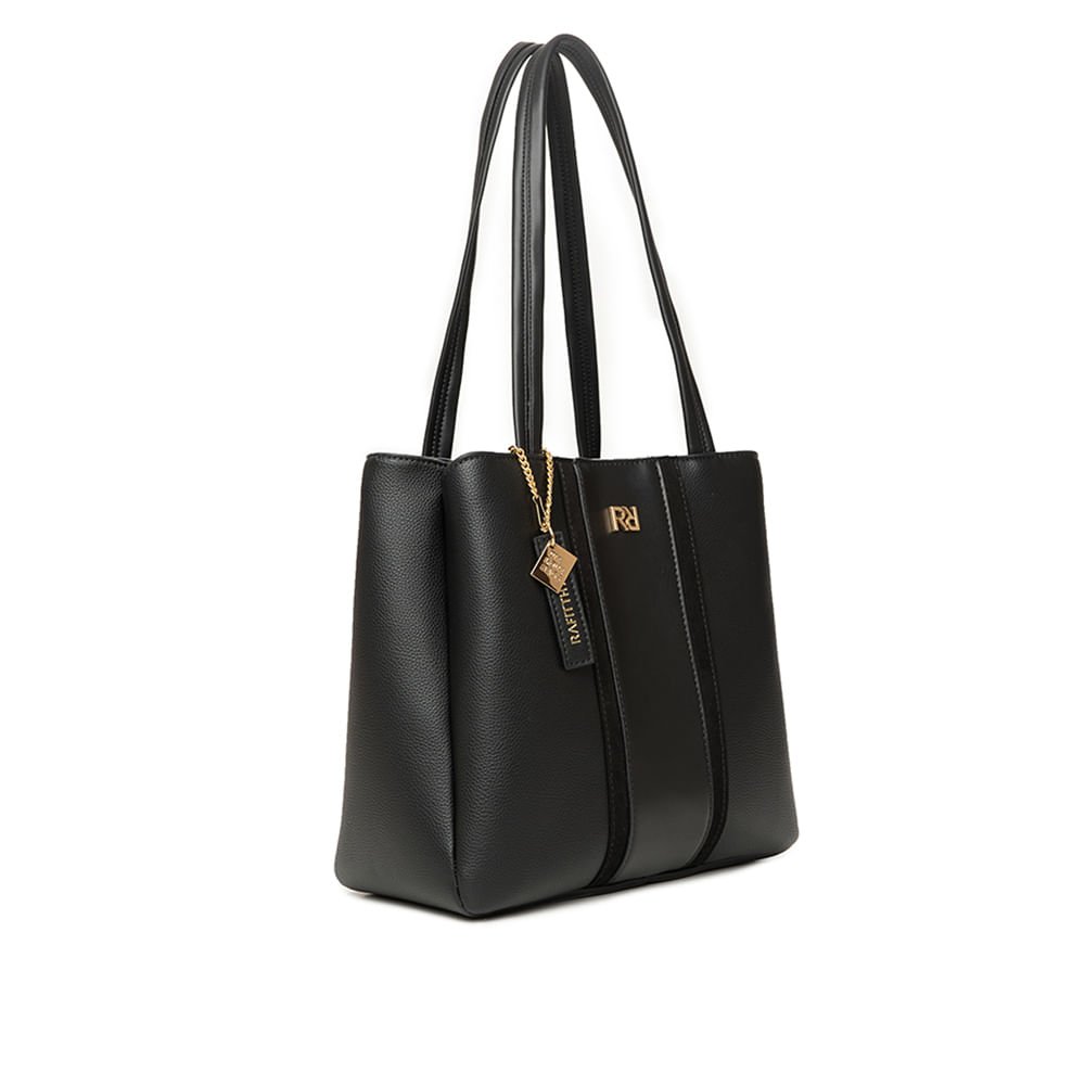 Bolsa Feminina Rafitthy Tote Shopper Grande Preto Preto 2